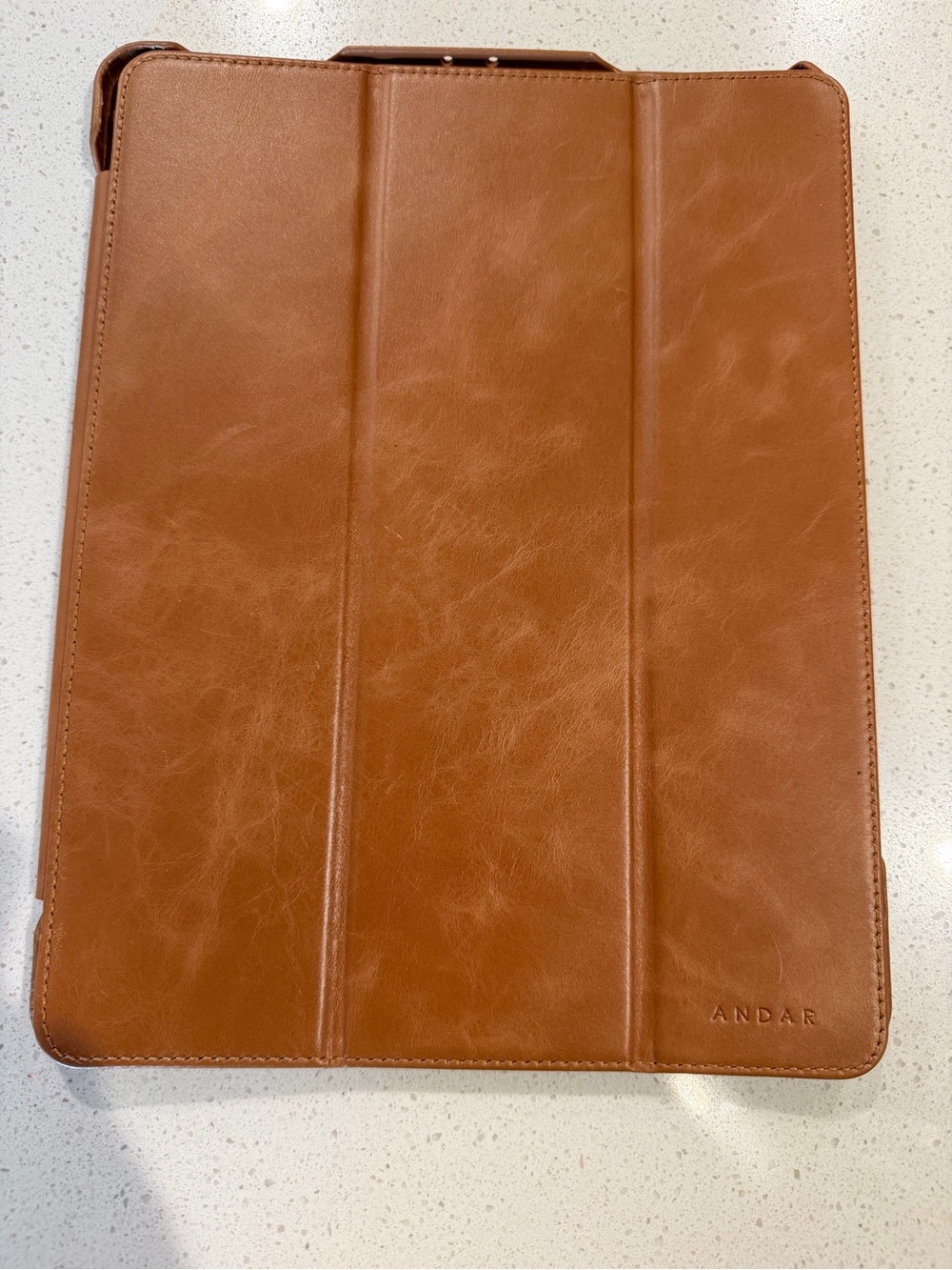 Andar The Mav Full Grain Leather Case in Camel Tan